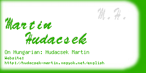 martin hudacsek business card